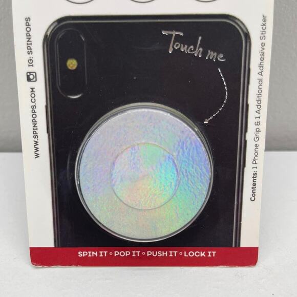 Spin Pop Texture Edition Holographic Grip Kickstand Organizer‎ Phone Pop - Picture 2 of 3